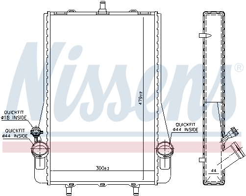 Radiateur, refroidissement du moteur NISSENS 63623