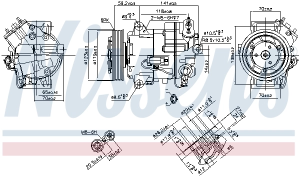 Compresseur, climatisation NISSENS 890264