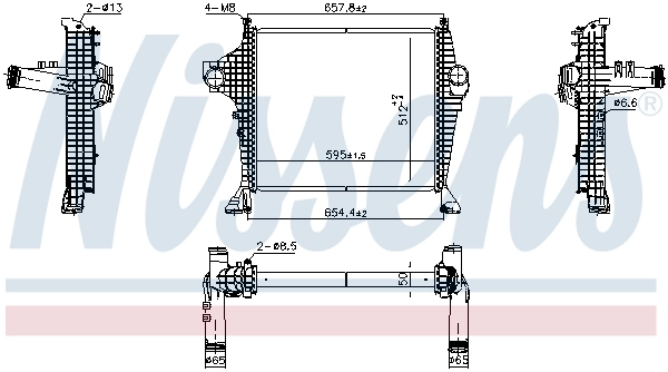 Intercooler, échangeur NISSENS 961327