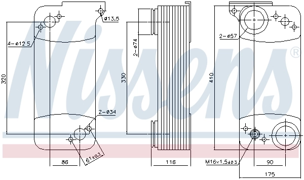 Radiateur d'huile, ralentisseur NISSENS 90768