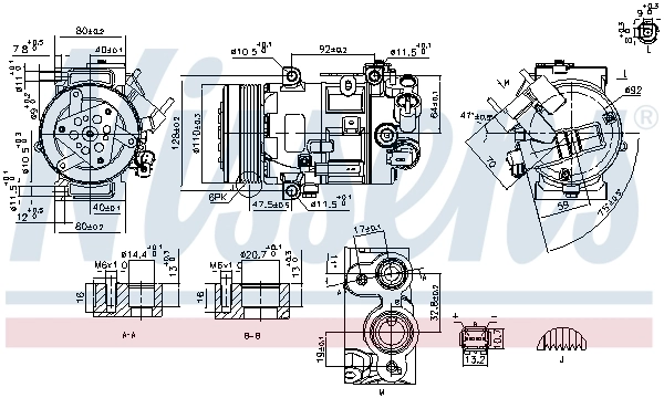 NISSENS 890420 — Компресор кондиціонера