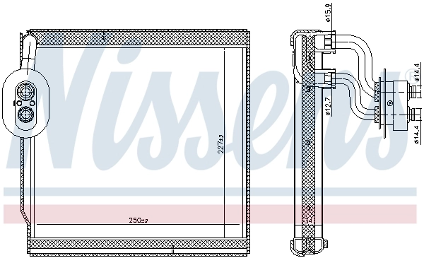 Évaporateur climatisation NISSENS 92374