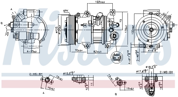 Compresseur, climatisation NISSENS 890650