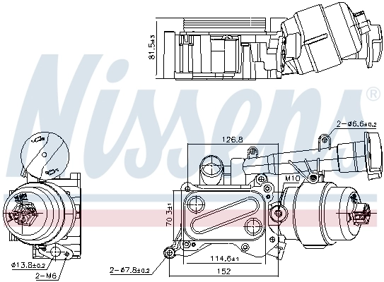 Radiateur d'huile NISSENS 91346