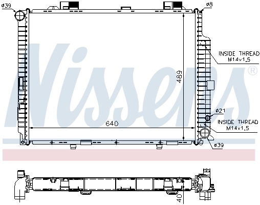 Radiateur, refroidissement du moteur NISSENS 62612A