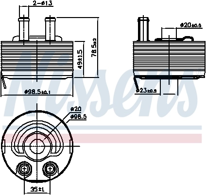 Radiateur d'huile NISSENS 90793