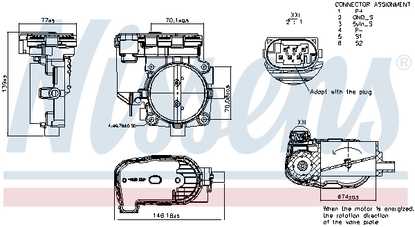 Corps papillon NISSENS 955138