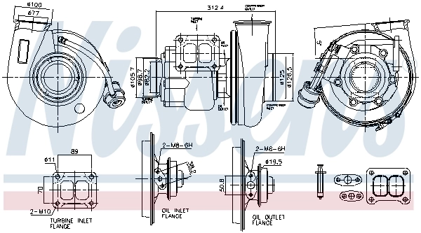 Turbocompresseur, suralimentation NISSENS 93653