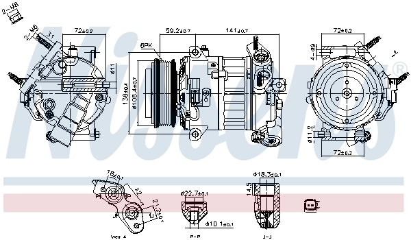 NISSENS 890796 — Компресор кондиціонера