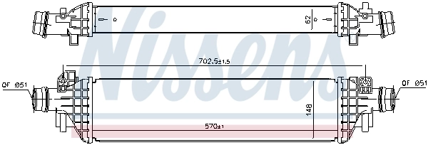 Intercooler, échangeur NISSENS 96173