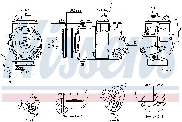 Compresseur, climatisation NISSENS 890773