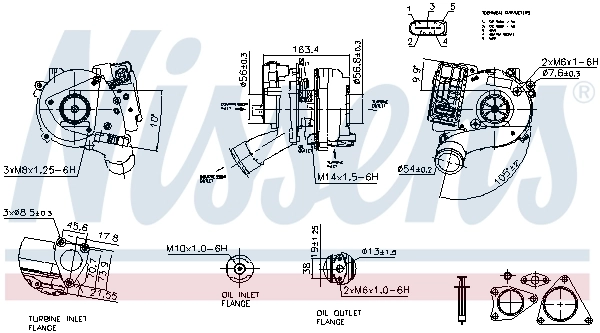 Turbocompresseur, suralimentation NISSENS 93501