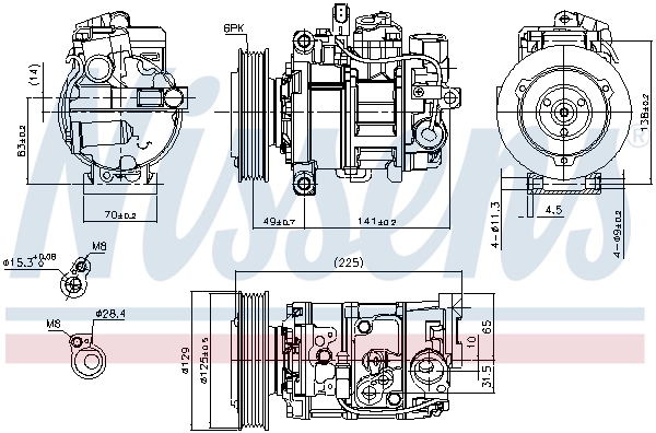 Compresseur, climatisation NISSENS 89209