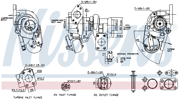 Turbocompresseur, suralimentation NISSENS 93559