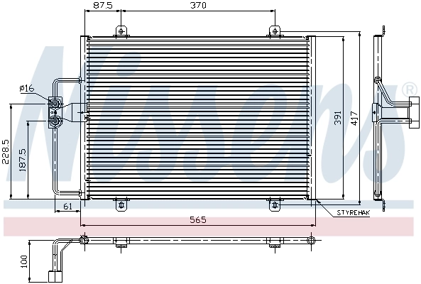 Condenseur, climatisation NISSENS 94246