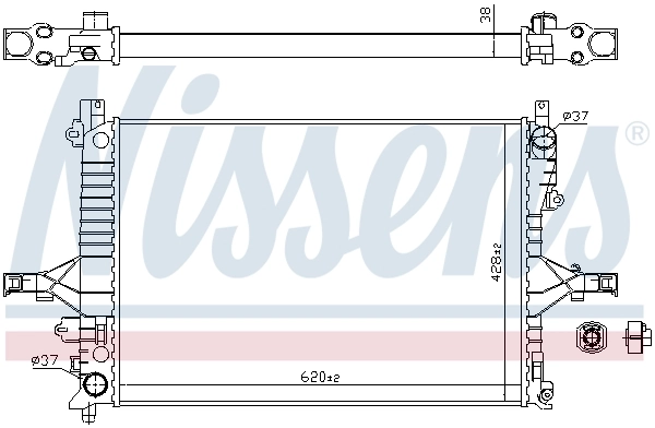 Radiateur, refroidissement du moteur NISSENS 65557A