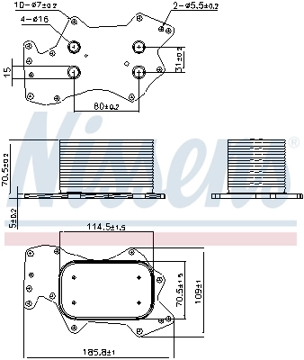 Radiateur d'huile NISSENS 90910