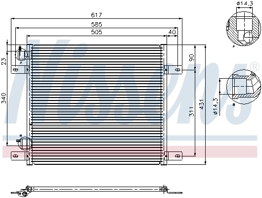 Condenseur, climatisation NISSENS 94800