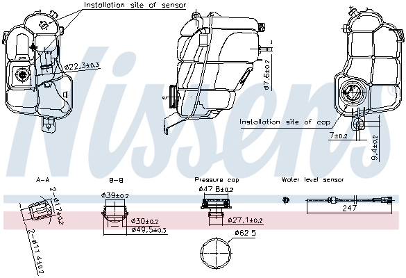 NISSENS 996294 — Бачок розширювальний