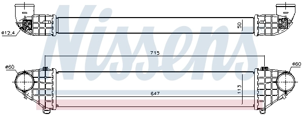 Intercooler, échangeur NISSENS 96722