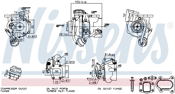 Turbocompresseur, suralimentation NISSENS 93673