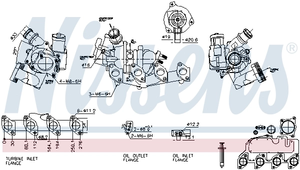Turbocompresseur, suralimentation NISSENS 93117