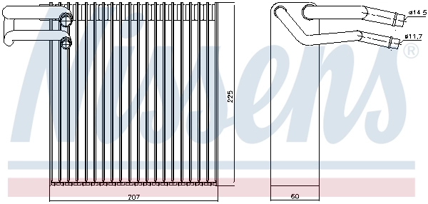 Évaporateur climatisation NISSENS 92188