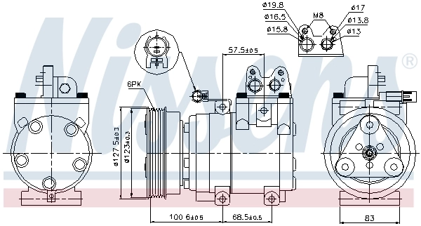 Compresseur, climatisation NISSENS 89270