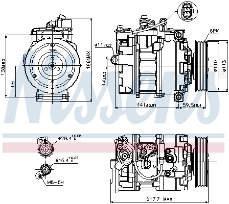 Compresseur, climatisation NISSENS 89223