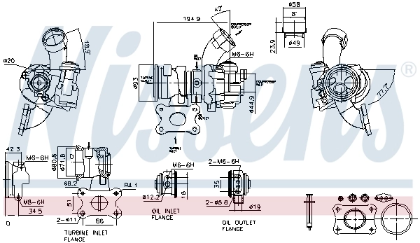 Turbocompresseur, suralimentation Nissens