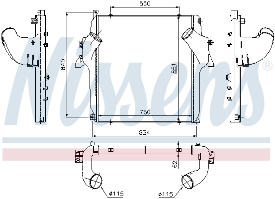 Intercooler, échangeur NISSENS 96972