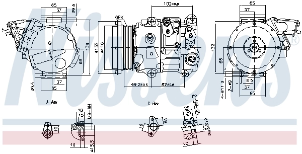 Compresseur, climatisation NISSENS 890876