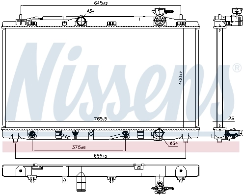Radiateur, refroidissement du moteur NISSENS 646938