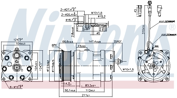 Compresseur, climatisation NISSENS 89470