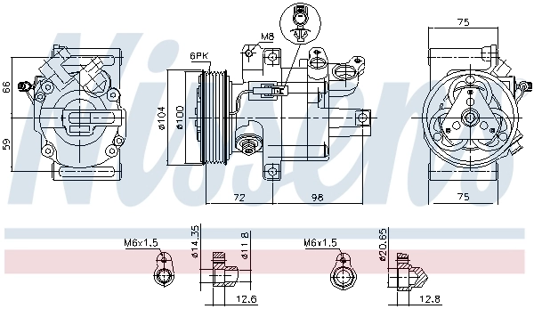 Compresseur, climatisation NISSENS 89399