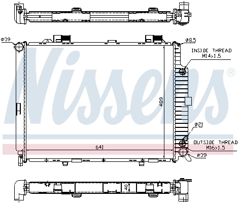 Radiateur, refroidissement du moteur NISSENS 62689A