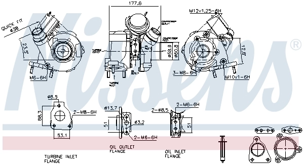 Turbocompresseur, suralimentation NISSENS 93627