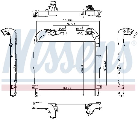 Intercooler, échangeur NISSENS 961440