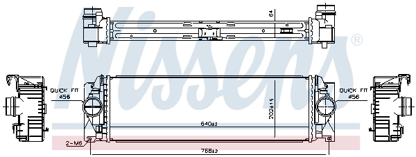 Intercooler, échangeur NISSENS 961312