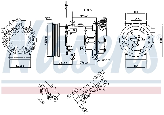 Compresseur, climatisation NISSENS 89064