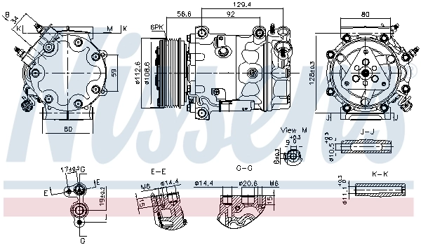 Compresseur, climatisation NISSENS 890780