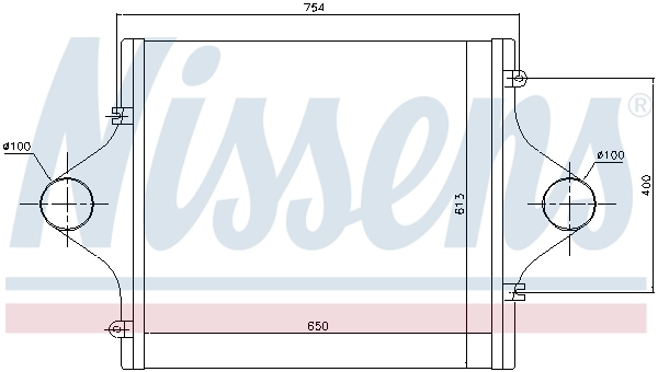 Intercooler, échangeur NISSENS 96964