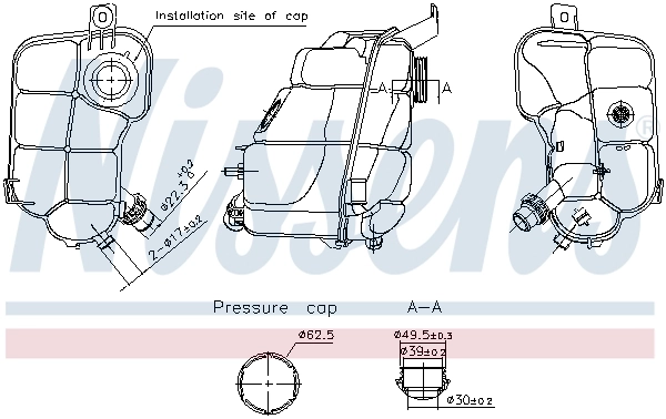 NISSENS 996337 — Бачок розширювальний