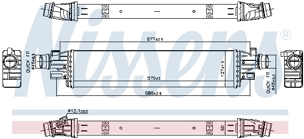 Intercooler, échangeur NISSENS 961319