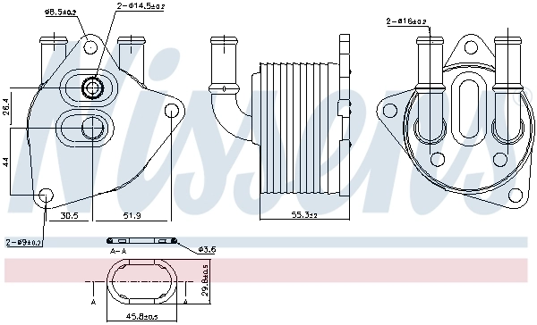 Radiateur d'huile de boîte automatique NISSENS 91223