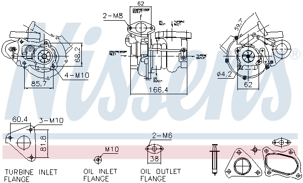 Turbocompresseur, suralimentation NISSENS 93732