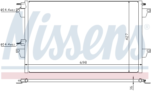 Condenseur, climatisation NISSENS 94627
