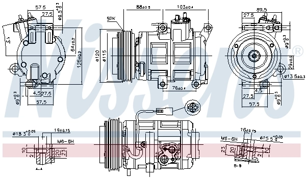 Compresseur, climatisation NISSENS 890315