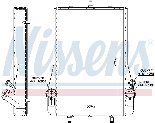 Radiateur, refroidissement du moteur NISSENS 63624