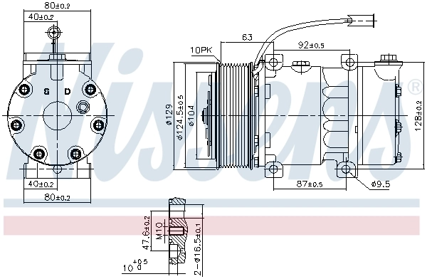 Compresseur, climatisation NISSENS 890598